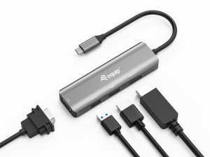 Equip USB-C to HDMI/DisplayPort/VGA /USB Adapter