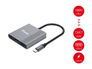 Equip 3 in 1 USB-C to HDMI / USB-A / USB PD Adapter