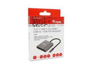 Equip 3 in 1 USB-C to HDMI / USB-A / USB PD Adapter