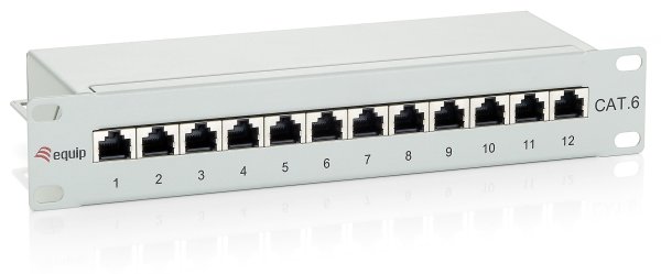 12-Port Cat.6 Shielded Patch Panel