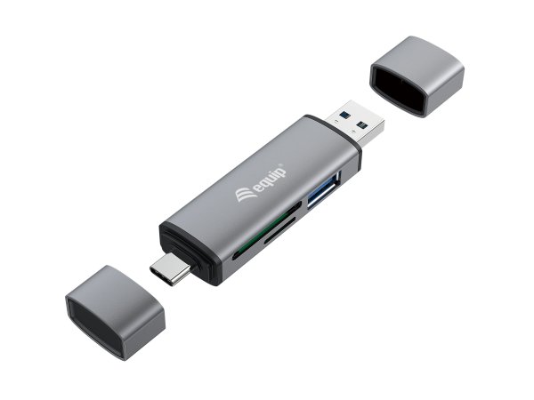 Card Reader with USB 3.0 Hub, OTG