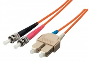 Equip ST/SC Fiber Optic Patch Cable, OS2, 1m