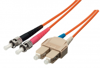 Equip ST/SC Fiber Optic Patch Cable, OS2, 3m