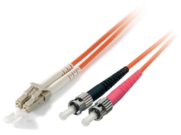 Equip LC/ST Fiber Optic Patch Cable, OS2, 5.0m