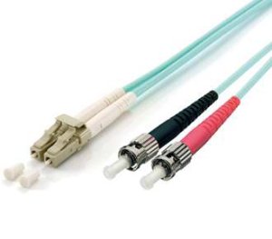 Equip LC/ST Fiber Optic Patch Cable, OM3, 1m