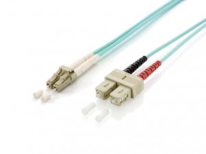 Equip LC/SC Fiber Optic Patch Cable, OM3, 3.0m