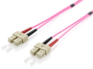 Equip SC/SC Fiber Optic Patch Cable, OM4, 1m