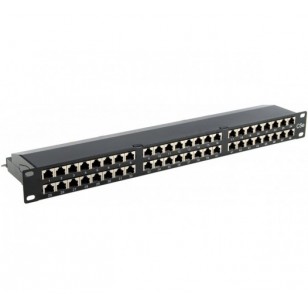 48 Ports, STP, Cat5e, Black/Metallic