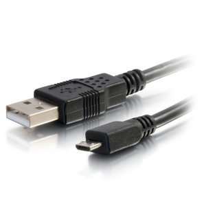 C2G 6.6ft (2m) USB 2.0 A to Micro-B Cable M/M - Black