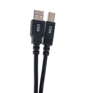 C2G 6.6ft (2m) USB 2.0 A/B Cable - Black