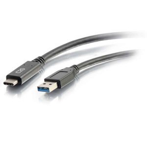 C2G 6ft (1.8m) USB-C® to USB-A 3.2 Gen 1 (5Gbps) Cable M/M - Black