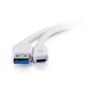 C2G 0.9m USB-C® to USB-A SuperSpeed USB 5Gbps Cable M/M - White