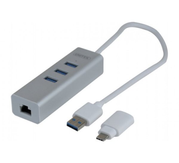 ProConnectLite® USB 3.0 USB-C to Ethernet & 3 x USB hub