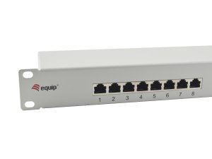 Equip 16-Port Cat.6 Shielded Patch Panel, Light Grey