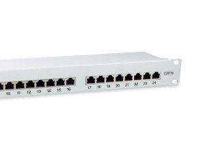 Equip 24-Port Cat.6 Shielded Patch Panel, Light Grey