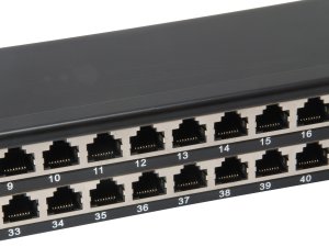 Equip 48-Port Cat.6 Shielded Patch Panel, Black