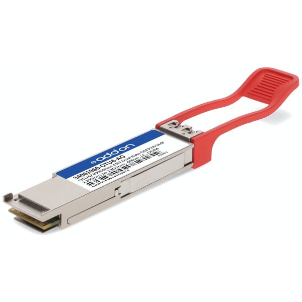 OTU-4-ER4 100GbE Dual-Rate QSFP28 Transceiver, SMF, 1295nm to 1309nm, 40km, LC, DOM