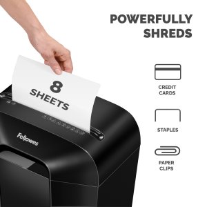 Fellowes LX Series Powershred LX45 paper shredder Cross shredding 70 dB Black