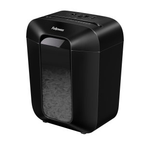 Fellowes LX Series Paper Shredder LX50 9 Sheet Cross Cut Shredder with 17 Litre Bin High Security P4 Black
