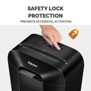 Fellowes LX Series Paper Shredder LX50 9 Sheet Cross Cut Shredder with 17 Litre Bin High Security P4 Black