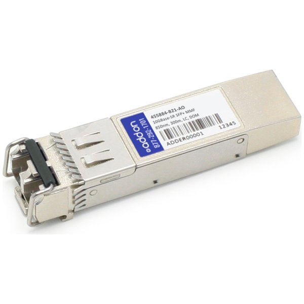 AddOn Networks HP 455884-B21 Compatible TAA Compliant 10GBase-SR SFP+ Transceiver (MMF, 850nm, 300m, LC, DOM)