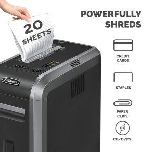 Fellowes 125Ci paper shredder Cross shredding 70 dB 23 cm Black