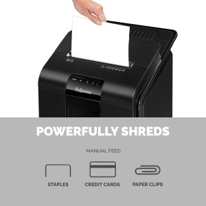 Fellowes AutoMax 100M paper shredder Micro-cut shredding 60 dB 22 cm Black