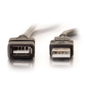 3.3ft (1m) USB 2.0 A Male to A Female Extension Cable - Black