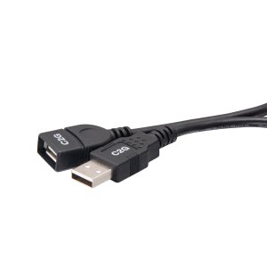 C2G 3.3ft (1m) USB 2.0 A Male to A Female Extension Cable - Black