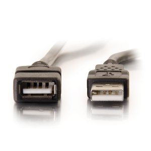C2G 9.8ft (3m) USB 2.0 A Male to A Female Extension Cable - Black