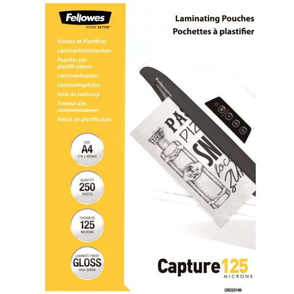 A4 Glossy 125 Micron Laminating Pouch - Value Pack