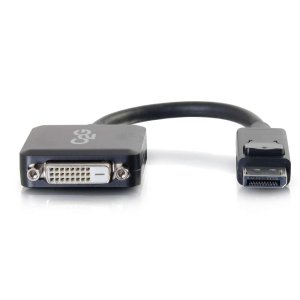 C2G 8in DisplayPortTM Male to Single Link DVI-D Female Adapter Converter - Black