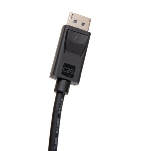 C2G 10ft (3m) DisplayPortTM Cable with Latches 4K 60Hz UHD M/M - Black