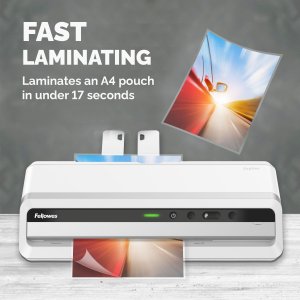 Fellowes A3 Laminator Machine Jupiter A3 Laminating Machine 80 to 250 Micron 10 A4 Laminating Pouch Starter Pack Included White