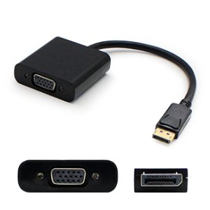 DisplayPort Male to VGA Female, 0.2m, Black