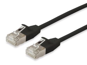 Equip Cat.6A F/FTP Slim Patch Cable, 0.5m, Black