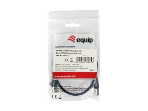 Equip Cat.6A F/FTP Slim Patch Cable, 0.5m, Black