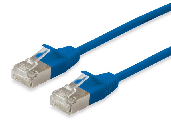 Equip Cat.6A F/FTP Slim Patch Cable, 1m, Blue