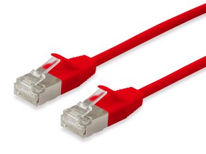 Equip Cat.6A F/FTP Slim Patch Cable, 0.25m, Red