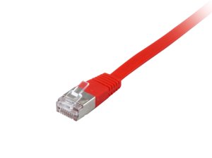 Equip Cat.6A U/FTP Flat Patch Cable, 2.0m, Red