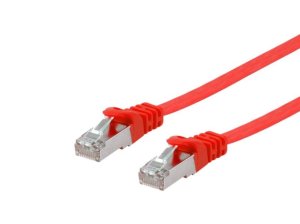 Equip Cat.6A U/FTP Flat Patch Cable, 3.0m, Red