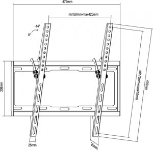 Equip 32"-55" Tilt TV Wall Mount Bracket