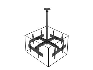 Equip 32"-65" Ceiling Mount Quad Screen TV Bracket