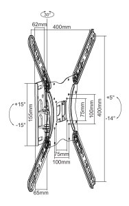 Equip 13"-55" Articulating TV Wall Mount Bracket