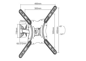 Equip 13"-55" Pivoting TV Wall Mount Bracket