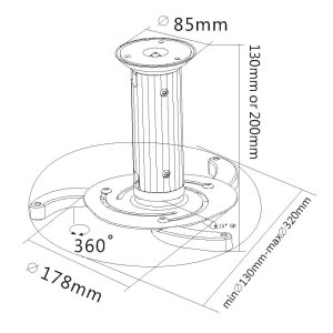 Equip Projector Ceiling Mount Bracket