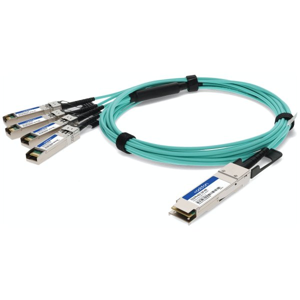 AddOn Networks 721070-B21-1M-AO InfiniBand/fibre optic cable QSFP+ 4x SFP+ AOC Green