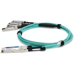 AddOn Networks 721070-B21-5M-AO InfiniBand/fibre optic cable QSFP+ 4x SFP+ AOC Green