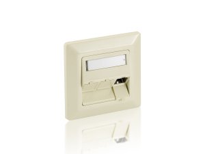 Equip 3-Port German Faceplate, Pure White