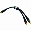 C2G Velocity RCA Jack/RCA Plug X2 Adapter Y-Cable audio cable 2 x RCA Black